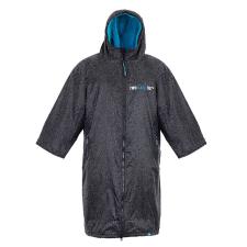 Two Bare Feet Weatherproof Classic Print 3 / 4 Sleeve Changing Robe - Black / Blue