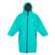 Two Bare Feet Weatherproof Classic Print Changing Robe - Teal / Charcoal