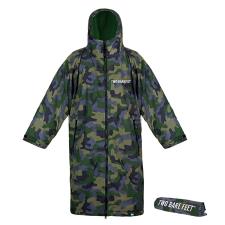 Two Bare Feet Weatherproof Changing Robe & Changing Mat - Green Camo / Green