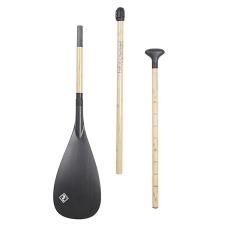 Two Bare Feet 3 Piece Bamboo Carbon Pro SUP Paddle - Black