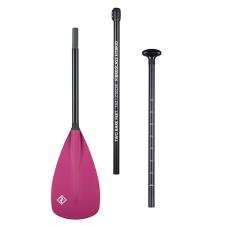 Two Bare Feet 3 Piece Fibreglass Hybrid SUP Paddle - Raspberry