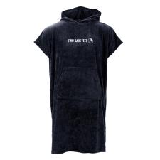 Two Bare Feet Towelling Changing Robe - Black