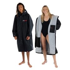 dryrobe Advance Long Sleeve Changing Robe - Black / Grey