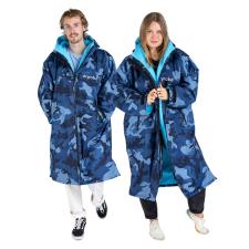 dryrobe Advance Long Sleeve Changing Robe - Blue Camo / Blue