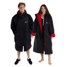 dryrobe Advance Long Sleeve Changing Robe - Black / Red