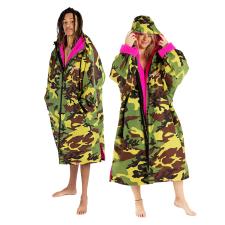 dryrobe Advance Long Sleeve Changing Robe - Camo / Pink