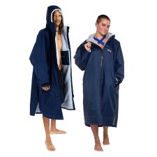 dryrobe Advance Long Sleeve Changing Robe - Navy Blue / Grey