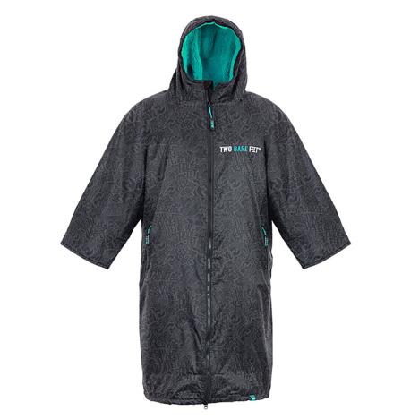 Two Bare Feet Weatherproof Classic Print 3 / 4 Sleeve Changing Robe - Black / Teal  £79.99